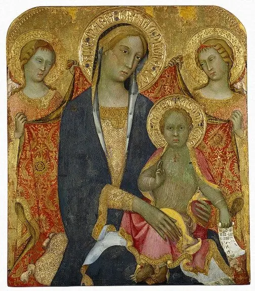 Madonna with Child and Two Angels, by Paolo di Giovanni Fei