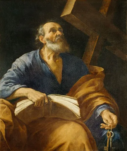 Saint Peter, by Paolo Emilio Besenzi, oil, 1650