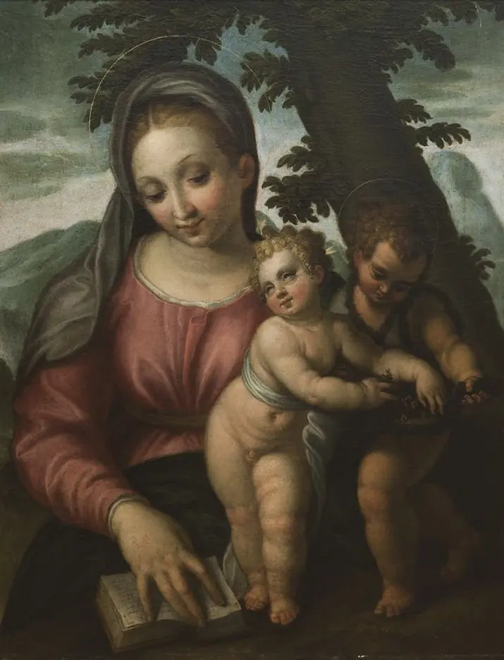 Maria mit Jesuskind und Johannes, by Paolo Farinati