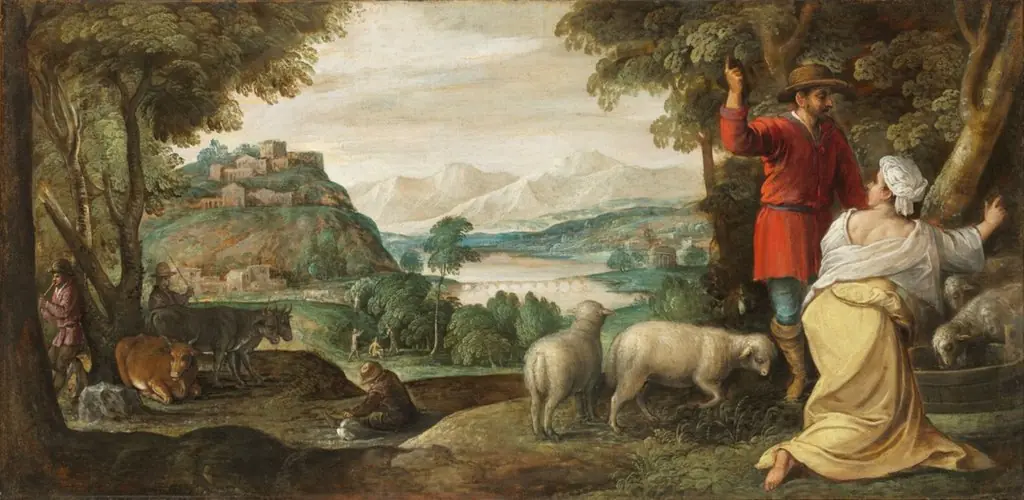 Jacob meeting Rachel at the Well, by Paolo Fiammingo