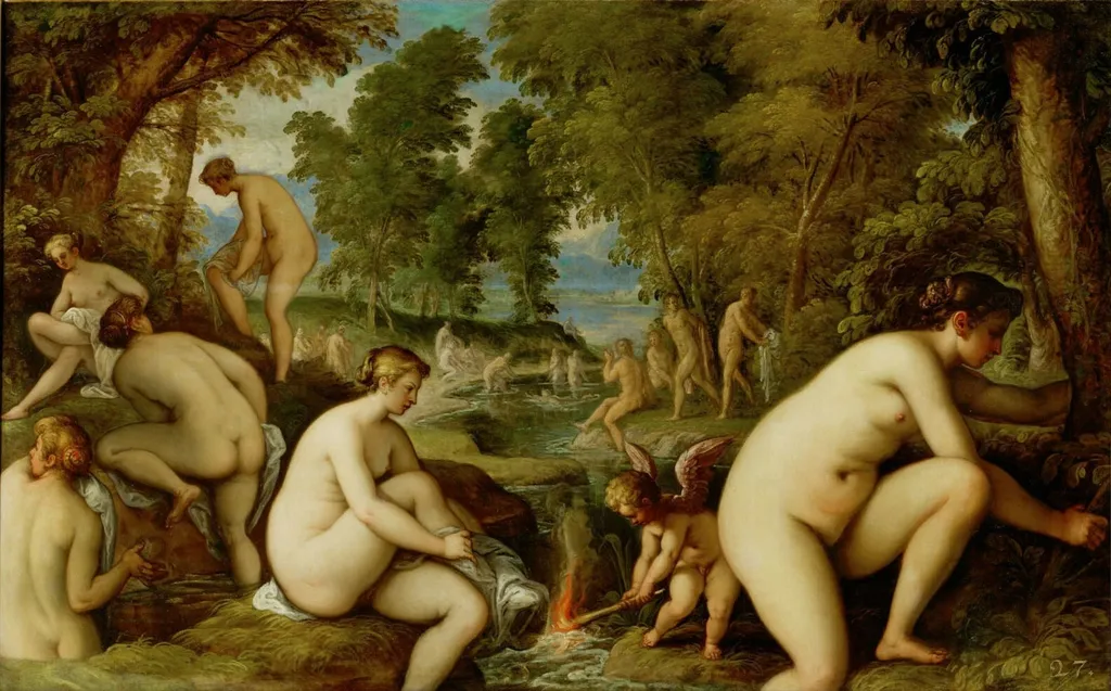 Lethean love, by Paolo Fiammingo, oil, 1593