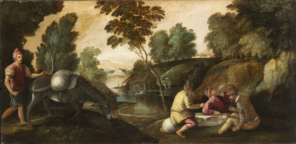 The Reconciliation of Jacob and Laban, by Paolo Fiammingo