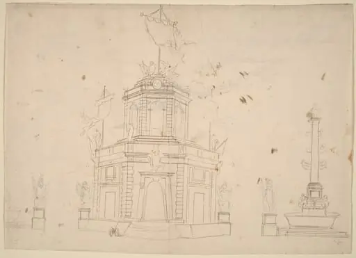 Study for "The Seconda Macchina for the Chinea of 1753: The Quarters of the Royal Militia", by Paolo Posi