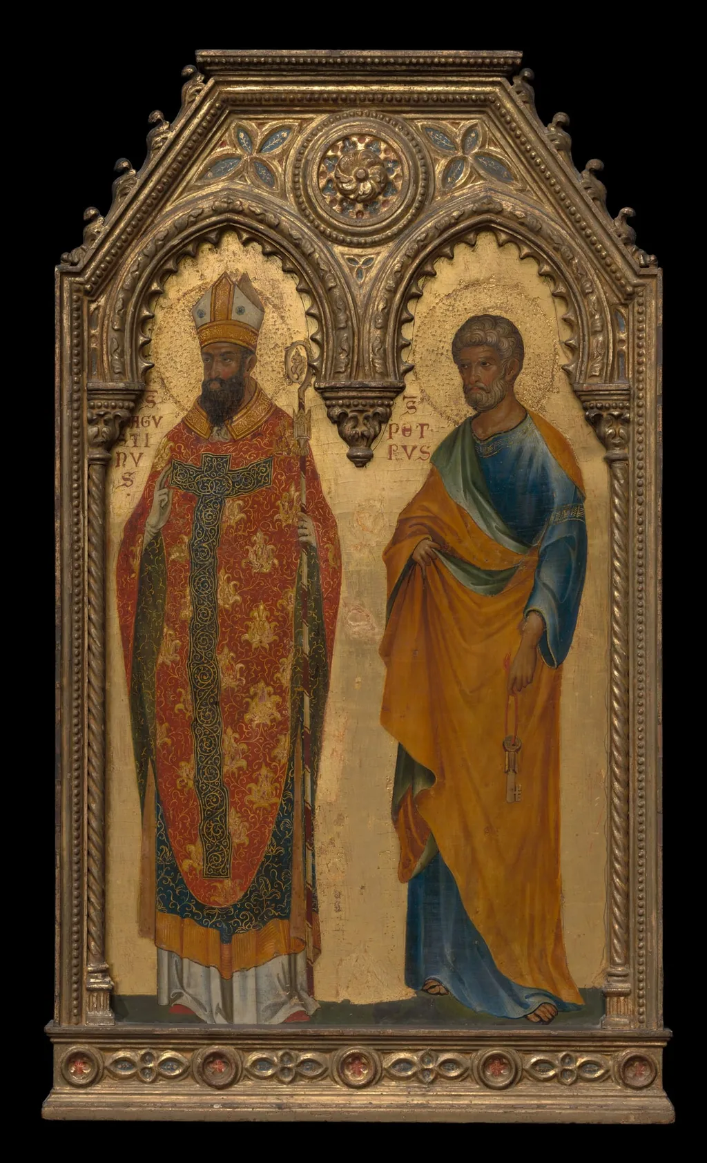 Saints Augustine and Peter, by Paolo Veneziano, tempera, 1350