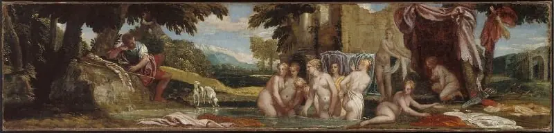 Actaeon Watching Diana and her Nymphs Bathing, by Paolo Veronese