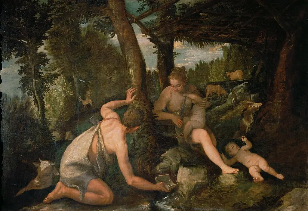Adam and Eve after the Expulsion from Paradise, by Paolo Veronese