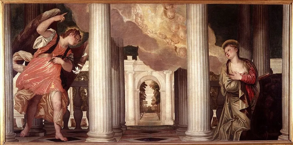 Annunciazione, by Paolo Veronese, oil, 1556