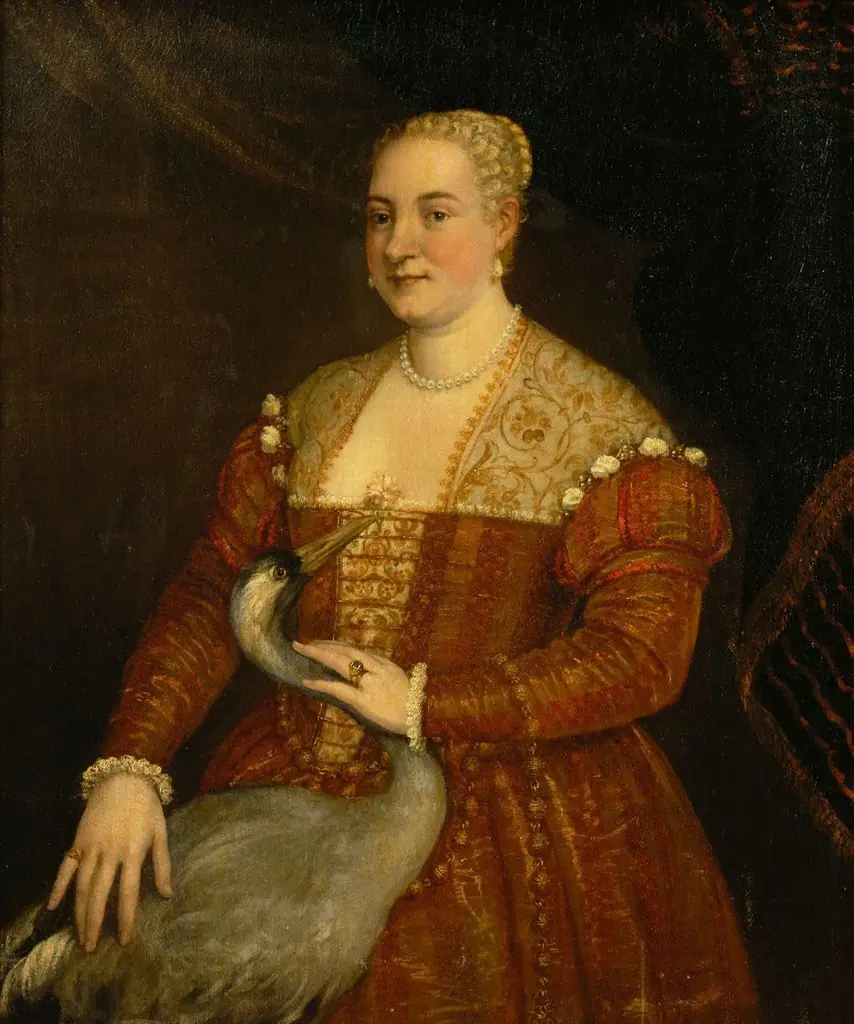 Bildnis einer Dame mit einem Kranich, by Paolo Veronese