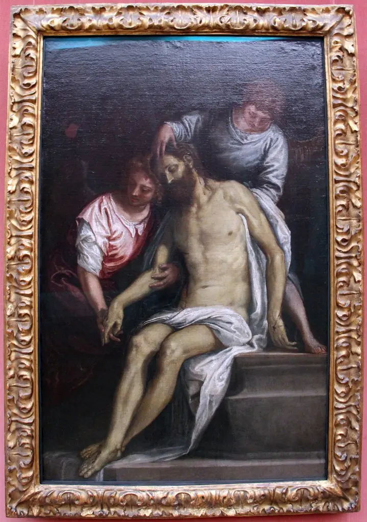 Der tote Christus im Grabe, von zwei trauernden Engeln gestützt, by Paolo Veronese