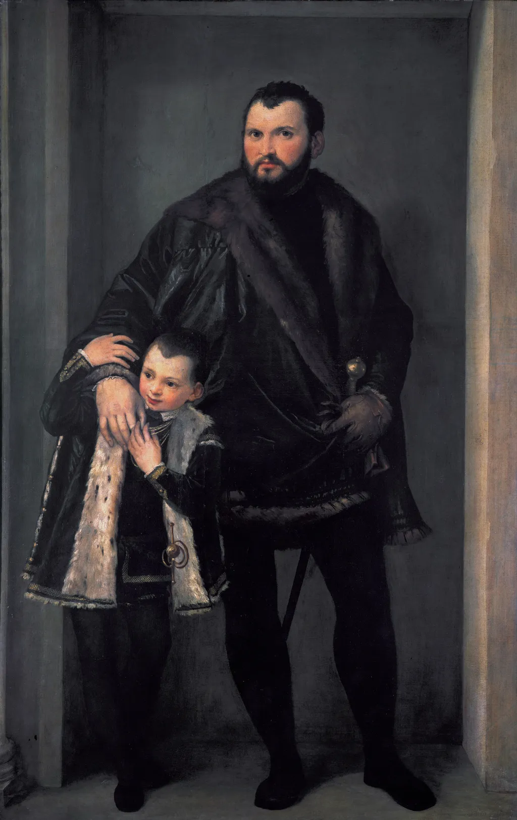 Portrait of Iseppo da Porto and his son Adriano, by Paolo Veronese, oil, 1555