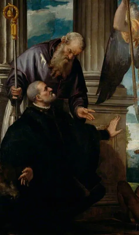 Saint Anthony Abbot as Patron of a Kneeling Donor, by Paolo Veronese