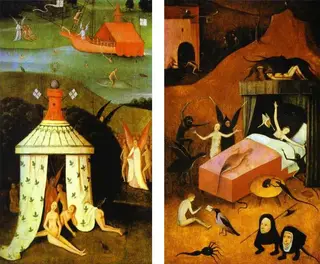 Paradise and Hell, by Hieronymus Bosch