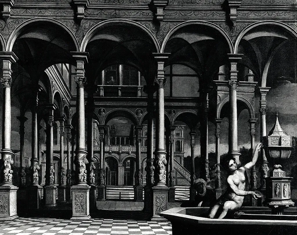David and Bathsheba, by Paris Bordone, oil, 1540