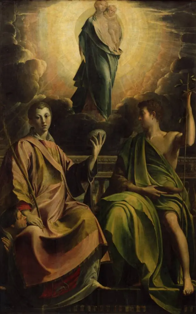 Madonna and child with Saints Stephen and John the Baptist, by Parmigianino