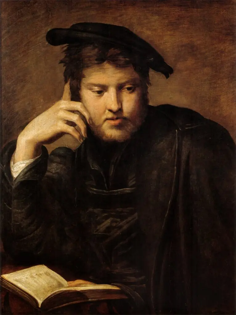 Man Holding a Book, by Parmigianino