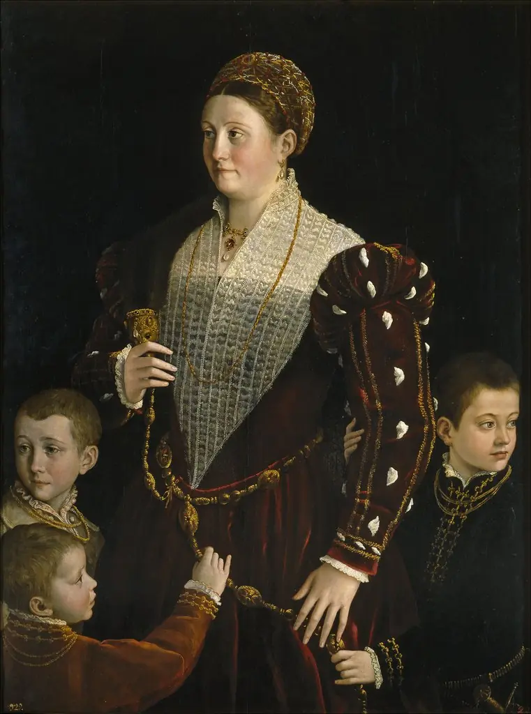 Portrait of Camilla Gonzaga and Her Three Sons
