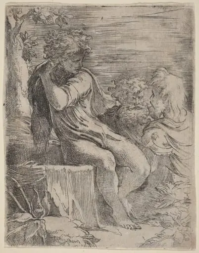 The Boy and Two Old Men, by Parmigianino