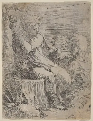 The Boy and Two Old Men, by Parmigianino