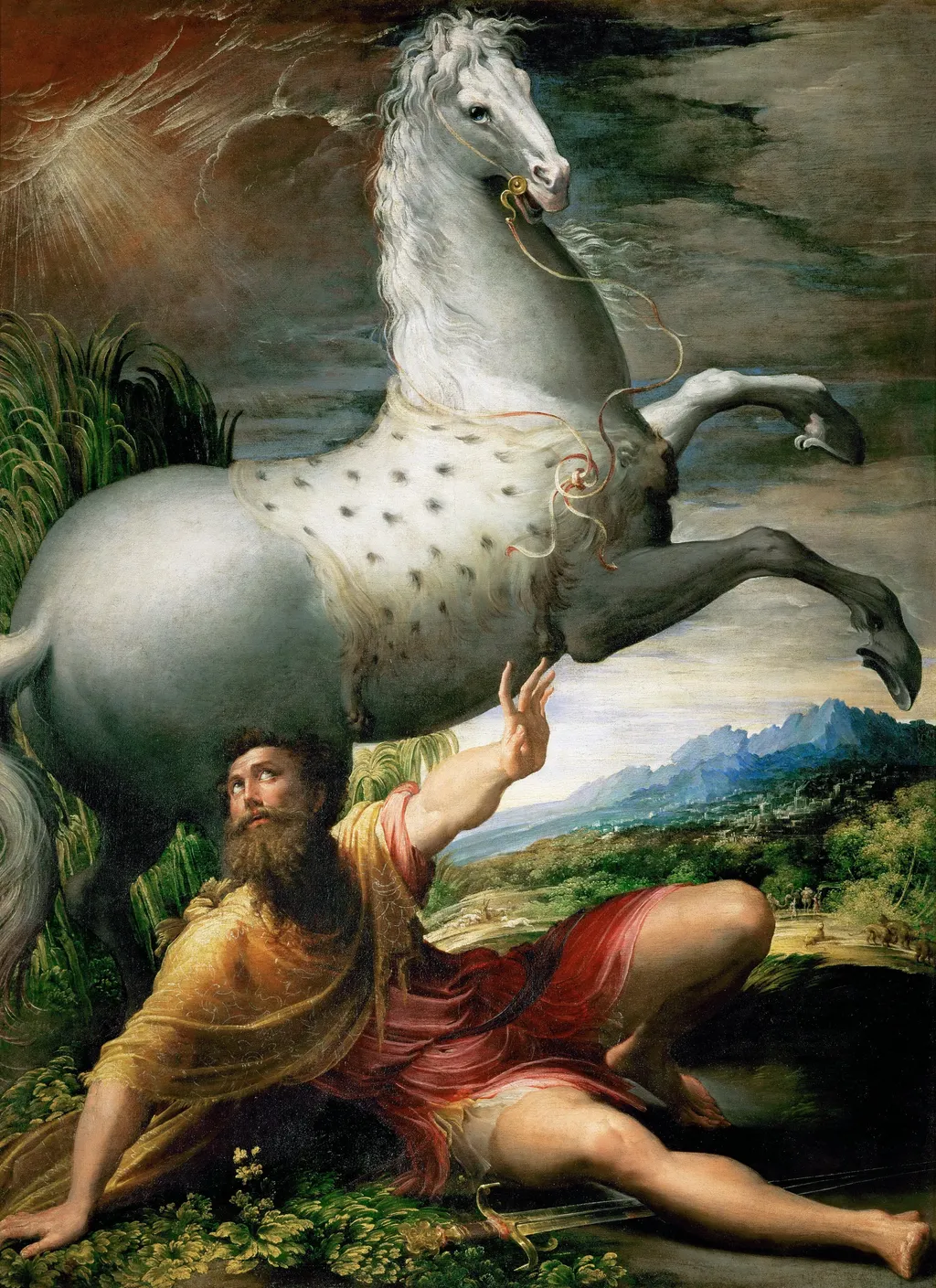 The Conversion of Saint Paul, by Parmigianino, oil, 1527