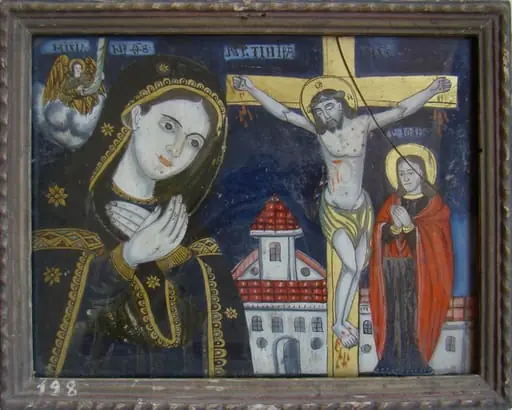 Maica Domnului îndurerată (Răstignirea lui Iisus), by Partenie Poienaru