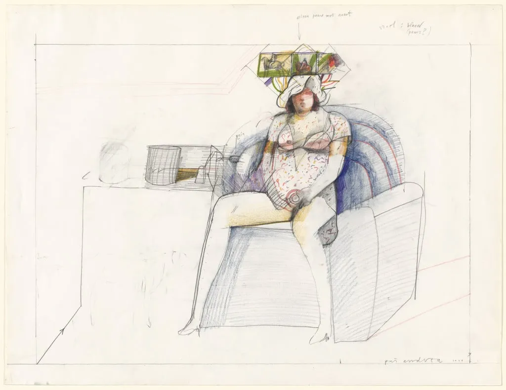 Untitled, by Pat Andrea, graphite, 1968