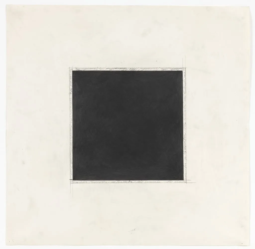 Untitled, by Pat Steir, charcoal, 1975