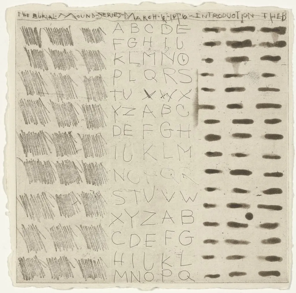 Untitled, by Pat Steir, ink, 1976