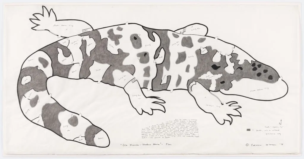 Untitled, by Patricia Johanson, charcoal, 1978