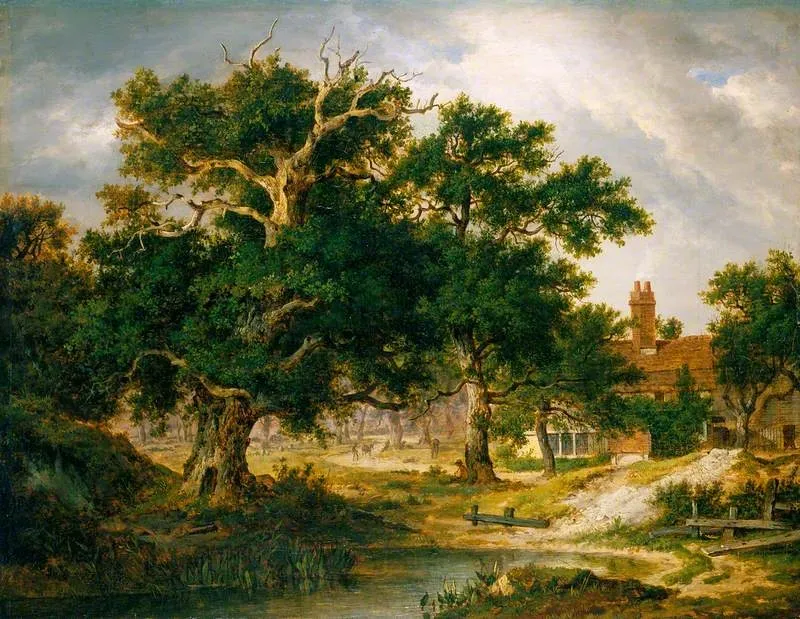 Sir Philip Sidney's Oak, by Patrick Nasmyth, oil, 1825