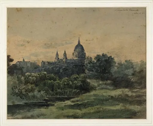 St. Paul's Cathedral from Lambeth Marsh, by Patrick Nasmyth
