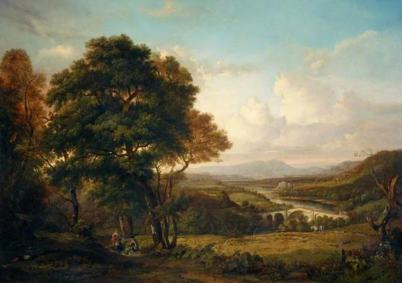 The Valley of the Tweed, by Patrick Nasmyth, oil, 1819