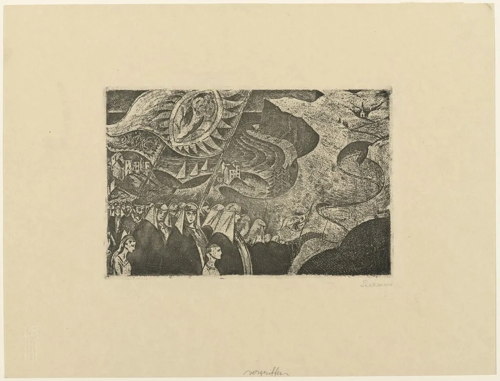 Untitled, by Paul Adolf Seehaus, ink, 1917