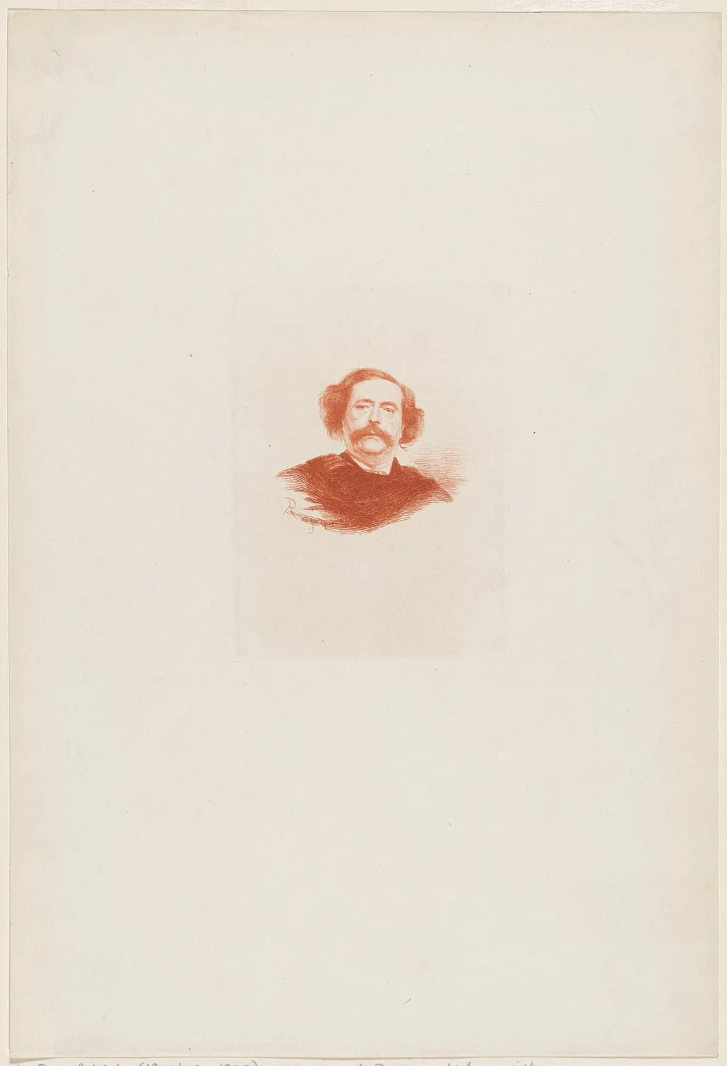J.Barbey d'Aurevilly, by Paul Adolphe Rajon, ink, 1879