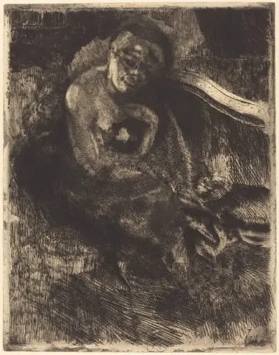 A Nude Woman in a Fur Wrap, by Paul-Albert Besnard