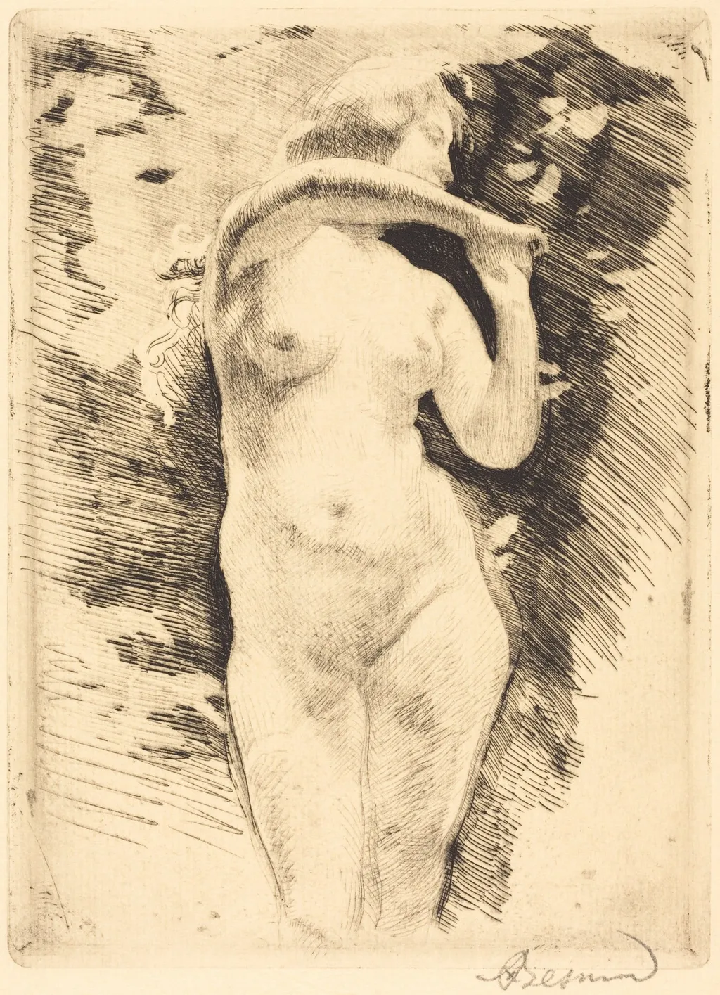 Eve, by Paul-Albert Besnard, ink, 1886