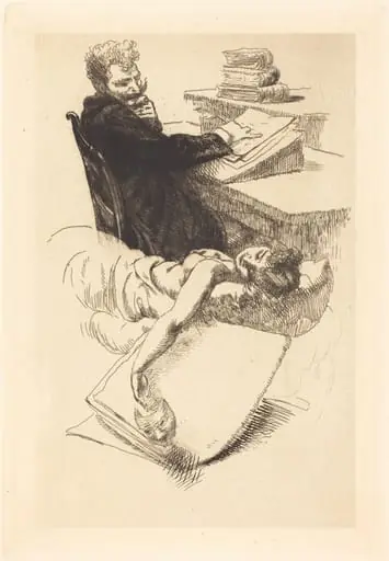Frontispiece for "L'Affaire Clémenceau", by Paul-Albert Besnard