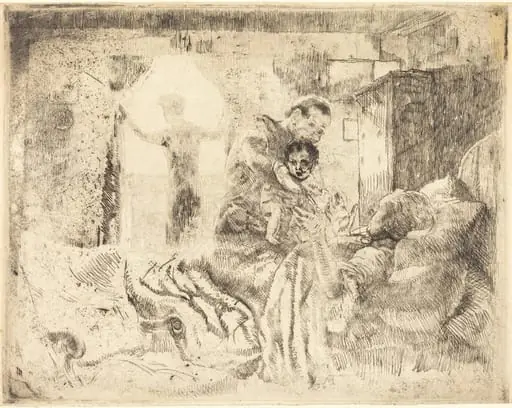 Greeting Grandmother (Le Bonjour à la Grand-mère), by Paul-Albert Besnard