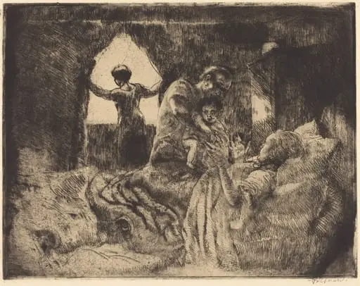 Greeting Grandmother (Le Bonjour à la Grand-mère), by Paul-Albert Besnard