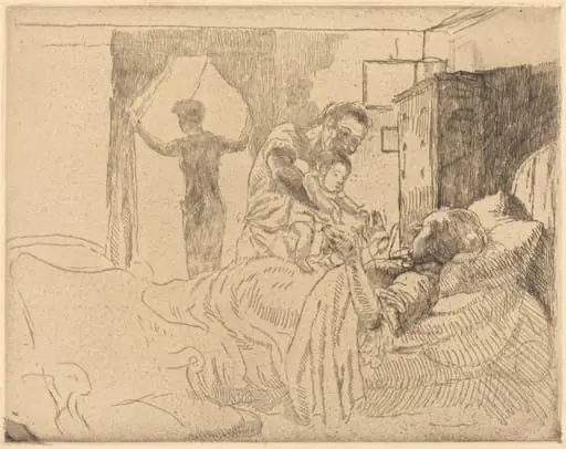 Greeting Grandmother (Le Bonjour à la Grand-mère), by Paul-Albert Besnard