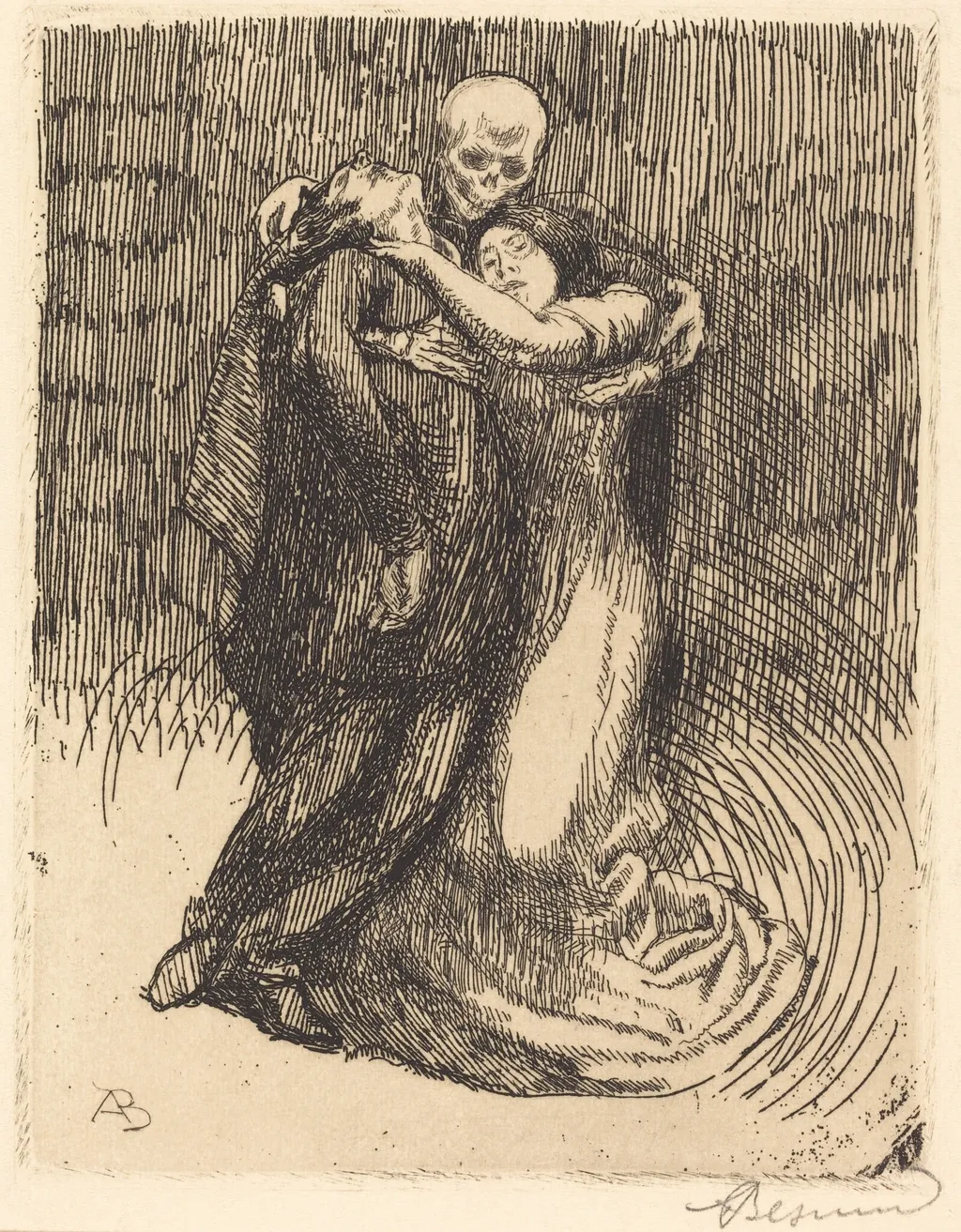 Love Consecrated (Elle consacre l'amour), by Paul-Albert Besnard, ink, 1900