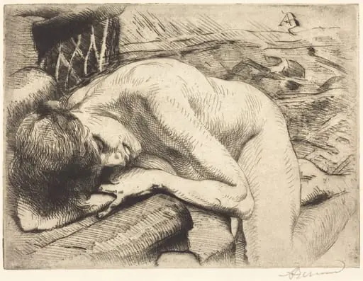 Model Asleep on the Floor (Le modèle endormi à terre), by Paul-Albert Besnard