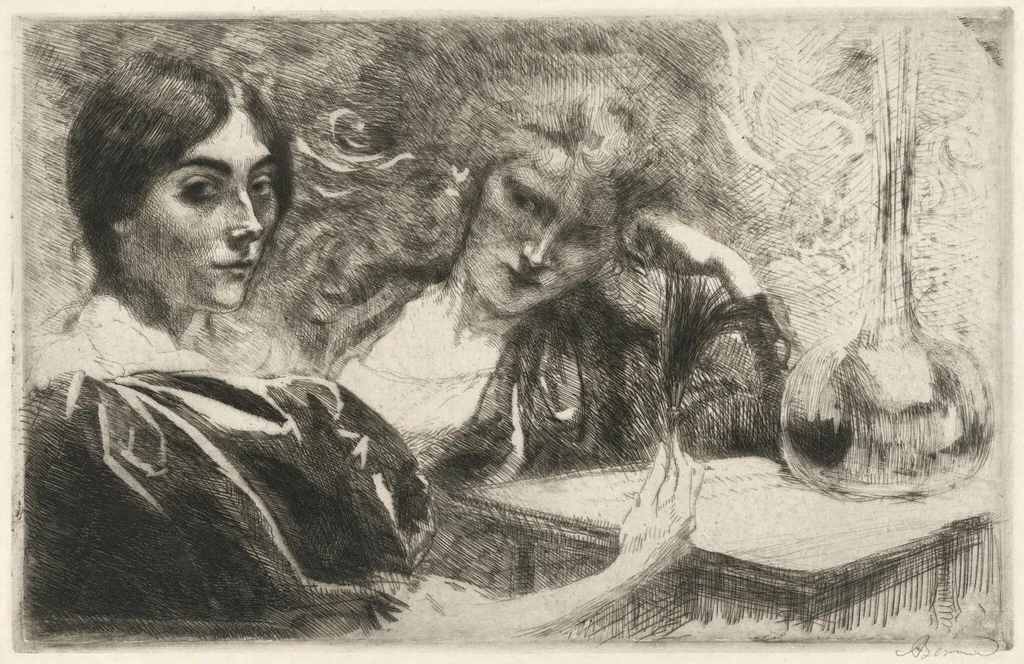 Morphine Addicts (Morphinomanes), by Paul-Albert Besnard, ink, 1887