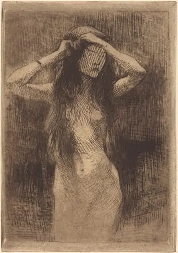 Nude Girl Combing Her Hair, by Paul-Albert Besnard