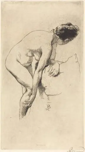 Nude Holding Her Leg (Femme nue se tenant la jambe), by Paul-Albert Besnard