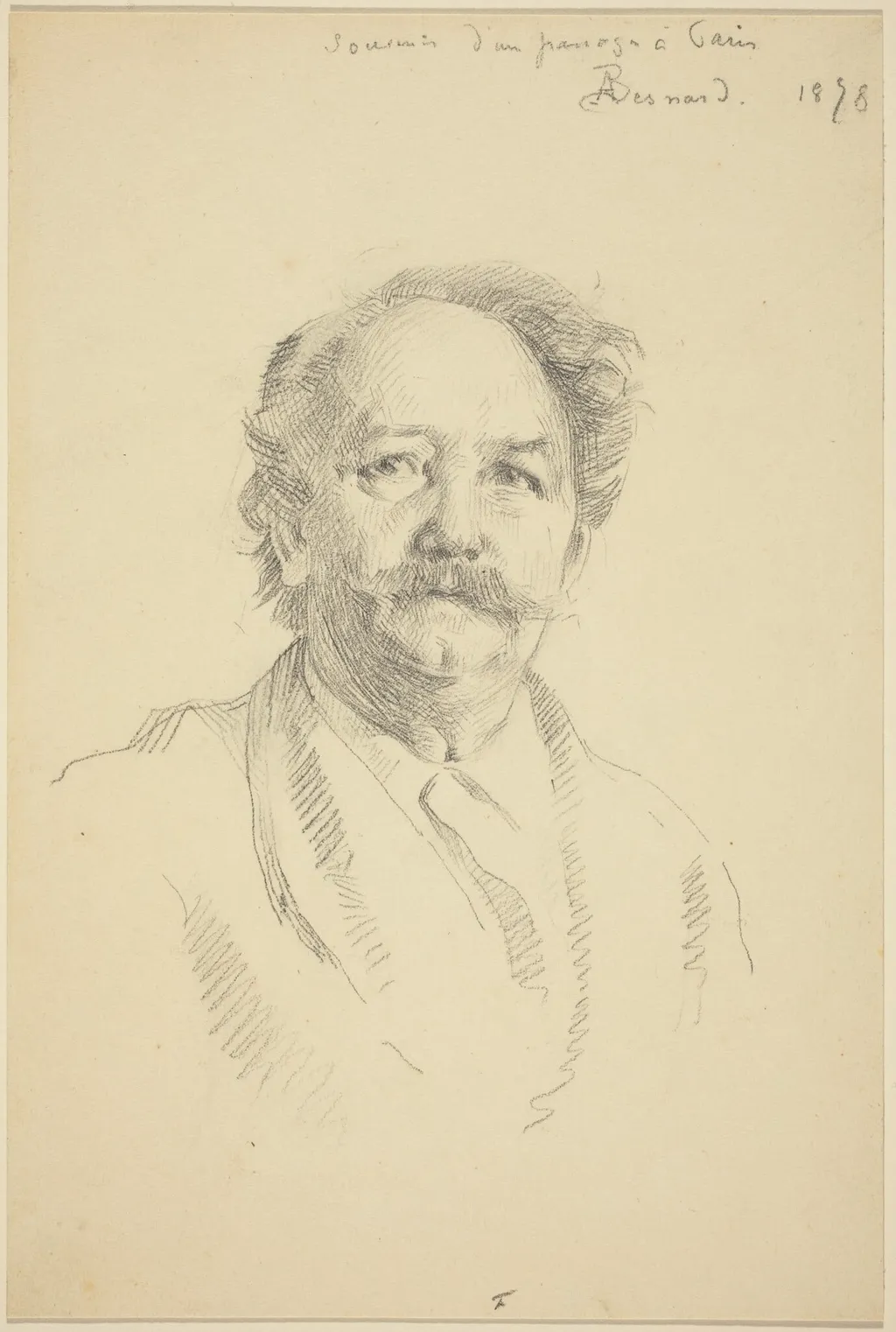 Portrait of a Man (Souvenir d'un Passage à Paris), by Paul-Albert Besnard, graphite, 1898