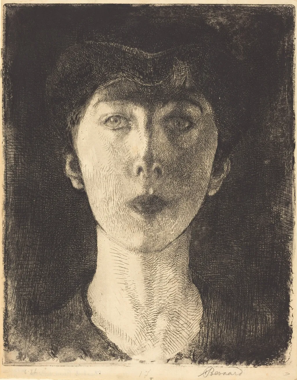 Queen Elisabeth of Belgium (La Reine Élisabeth de Belgique), by Paul-Albert Besnard, ink, 1917