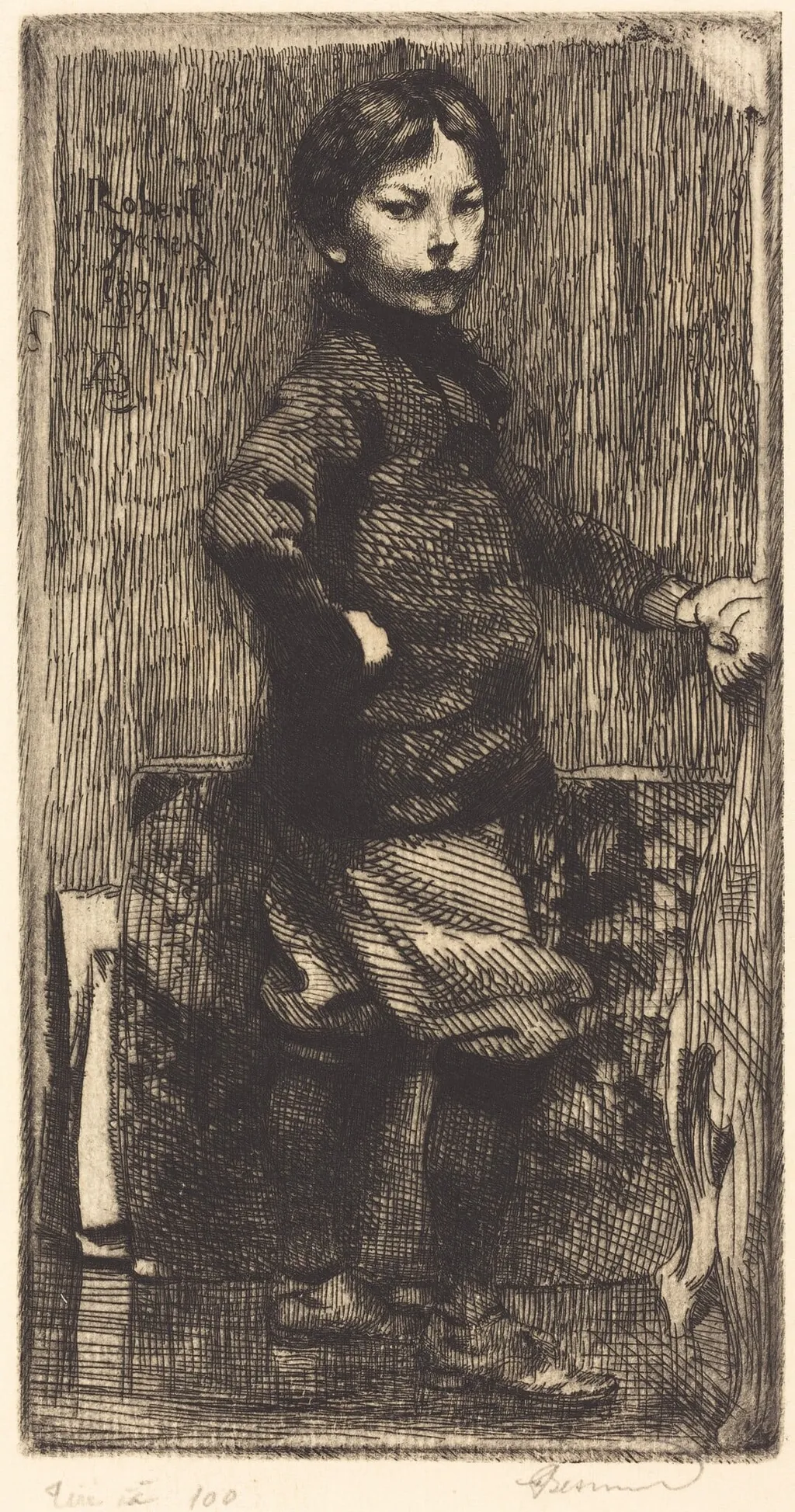 Robert Besnard, by Paul-Albert Besnard, ink, 1891