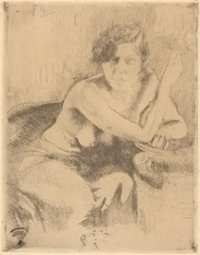 Seated Nude with a Cigarette, by Paul-Albert Besnard