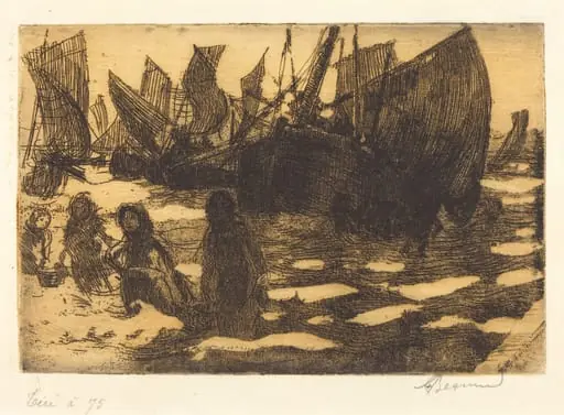 Small Fishing Boats of Berck (Petites Pêcheuses de Berck), by Paul-Albert Besnard
