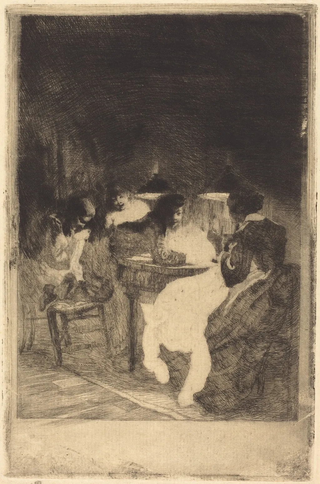 The Childhood of Pierre Clémenceau (L'Enfance de Pierre Clémenceau), by Paul-Albert Besnard, ink, 1885